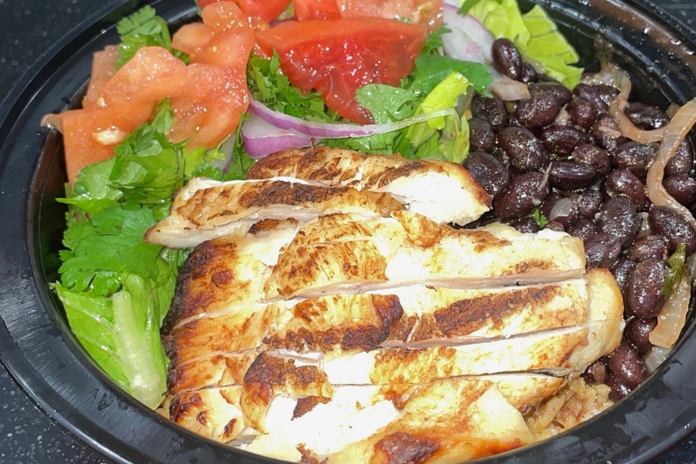 Grilled Chicken Rice Bowl at Pour Decisions