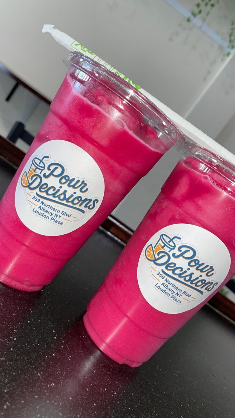 Pitaya smoothies at Pour Decisions